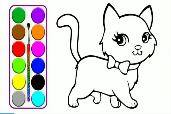 Bộ sưu tập tranh tô màu con mèo vô cùng dễ thương cho bé