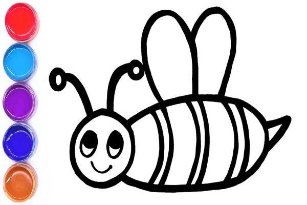 Những mẫu tranh tô màu con ong gần gũi nhất dành cho các bé